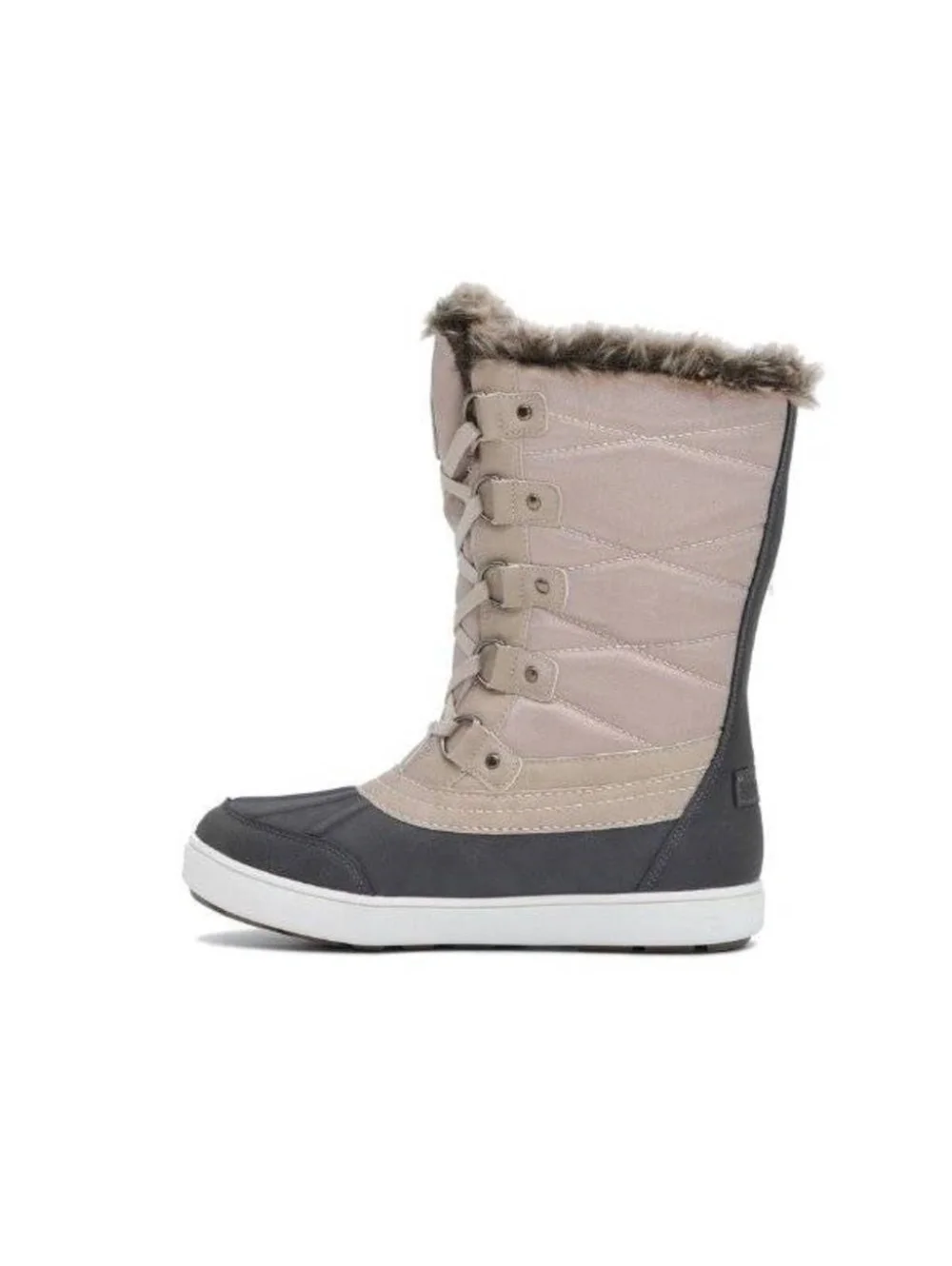 Superfit Winter Duck Boots 10 Womens Gray Water Resistant Lined Mid Calf Lace Up